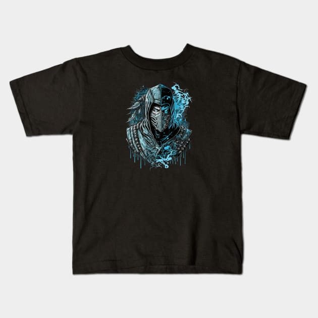 Sub Zero Mortal Kombat - Original Artwork Kids T-Shirt by Labidabop